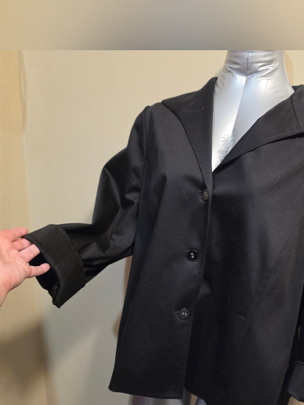 $120 Jones New York Black Three-Button Stretch Blazer Jacket. Never Worn  Sz 16w